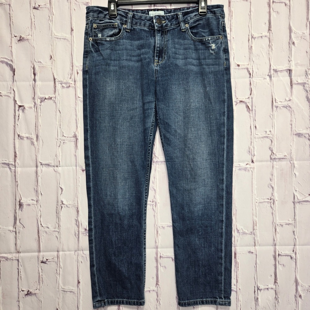 Aeropostale Kylie Boyfriend Jeans Womens 9/10 Reg Medium Wash Distressed Denim‎
